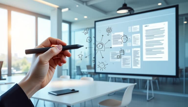 découvrez comment l'annotation au stylet sur tableau interactif améliore la gestion et l'interactivité des documents projetés pour une collaboration efficace.