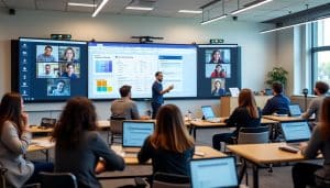 découvrez comment la formation hybride allie modules e-learning et séances en classe pour offrir une expérience d'apprentissage flexible et efficace.