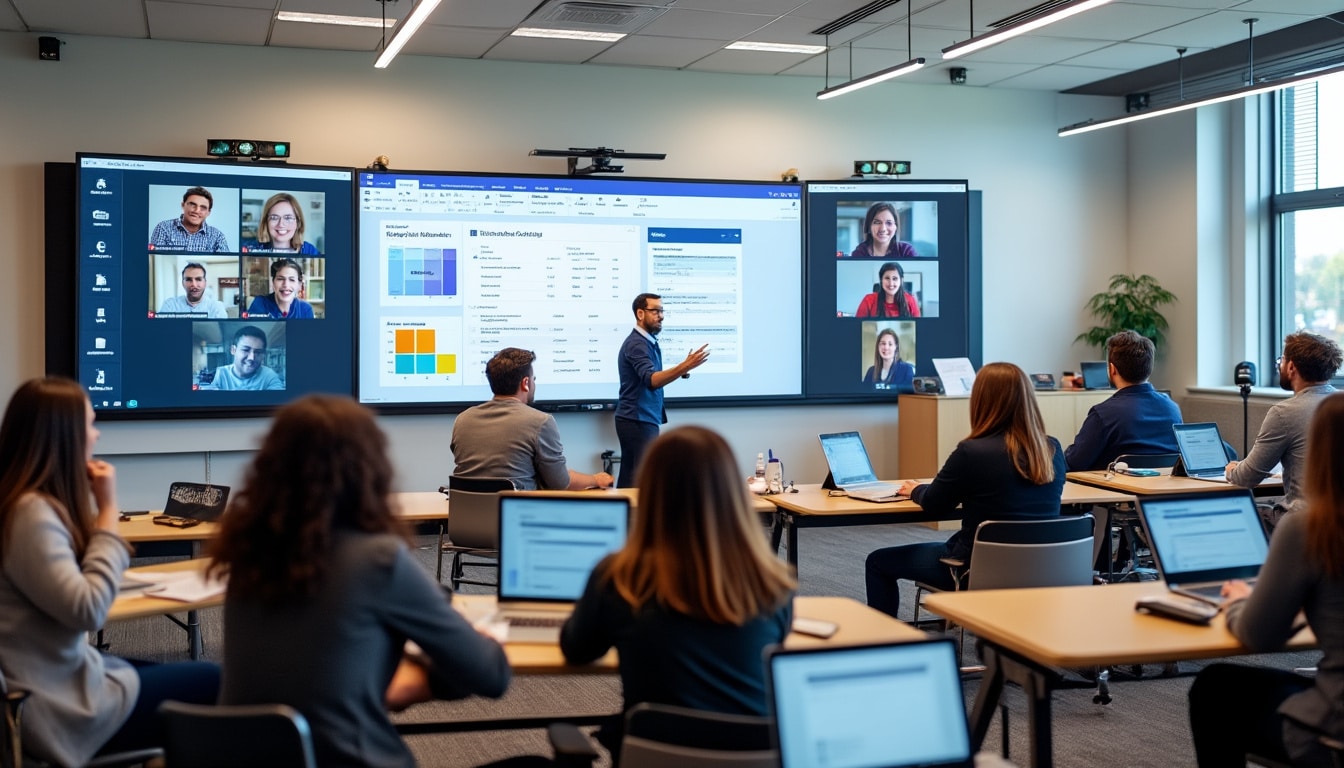 découvrez comment la formation hybride allie modules e-learning et séances en classe pour offrir une expérience d'apprentissage flexible et efficace.