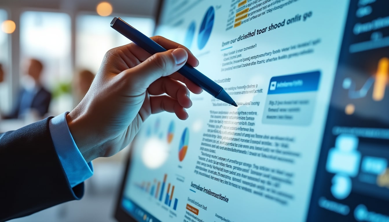 découvrez comment annoter facilement des documents pdf directement sur un écran tactile grâce à l'utilisation d'un tableau interactif, pour une expérience plus intuitive et collaborative.