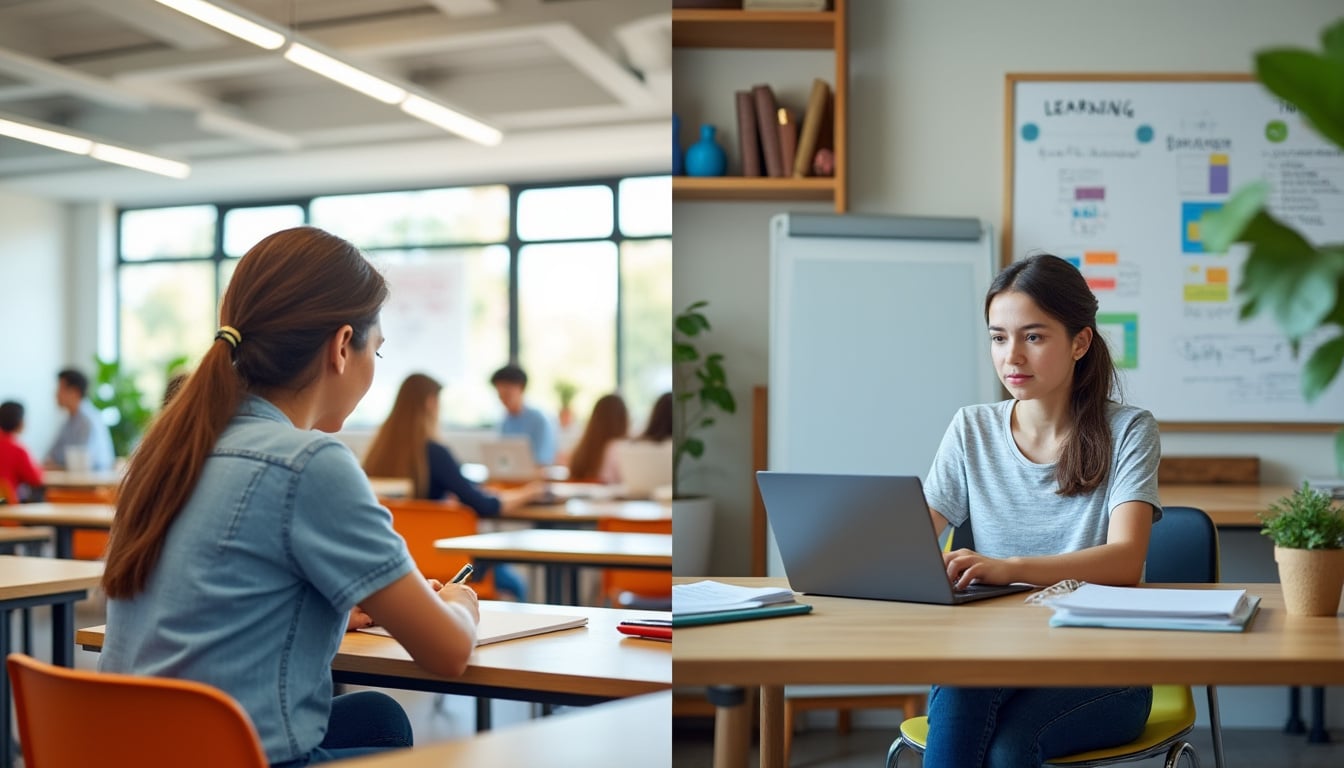 découvrez comment l’alternance entre l’école et la maison structure la formation hybride, en conciliant apprentissage accompagné et autonomie.