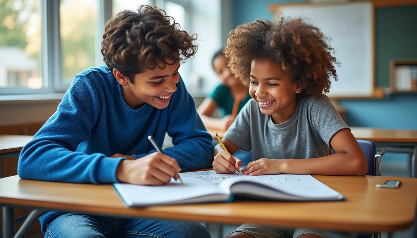 découvrez comment l’explication par un élève plus âgé favorise l’apprentissage et constitue une forme efficace de tutorat entre pairs.